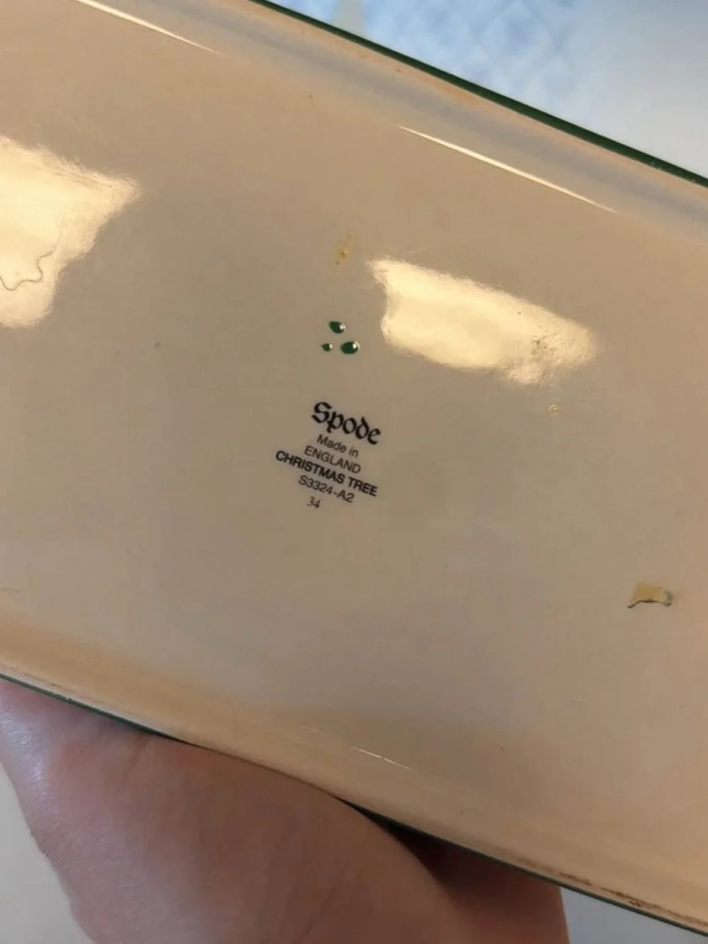 Spode candy green glaze